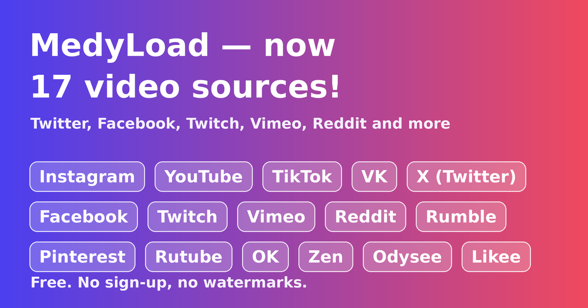 MedyLoad — 17 video mənbəsi
